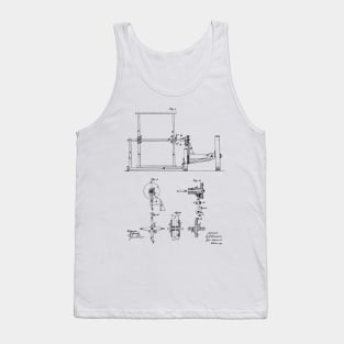 Mower Vintage Patent Hand Drawing Tank Top